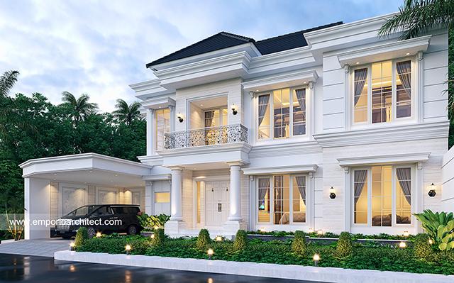 Desain Rumah Klasik 2 Lantai Ibu HNF 1237 di  Malang, Jawa Timur