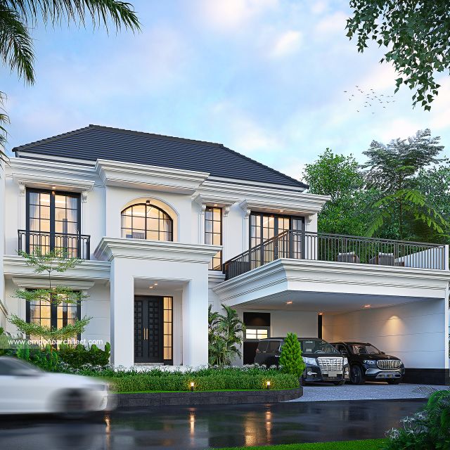 Mrs. WDT Classic House 2 Floors Design - Malang