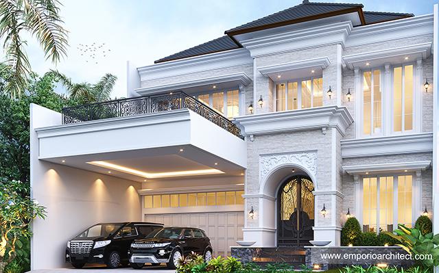 Desain Rumah Klasik 2 Lantai Bapak MTC 1127 di  Bogor, Jawa Barat