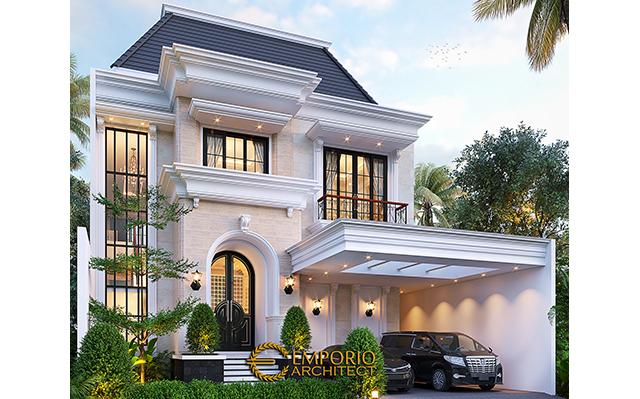 Desain Rumah Klasik 2 Lantai Ibu Inne di  Jakarta