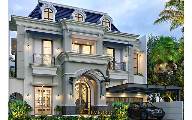 Desain Rumah Klasik 2 Lantai Ibu Chryslie II di  Surabaya