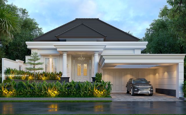 Desain Rumah Klasik 2 Lantai Bapak RCK 2127 di  Balikpapan