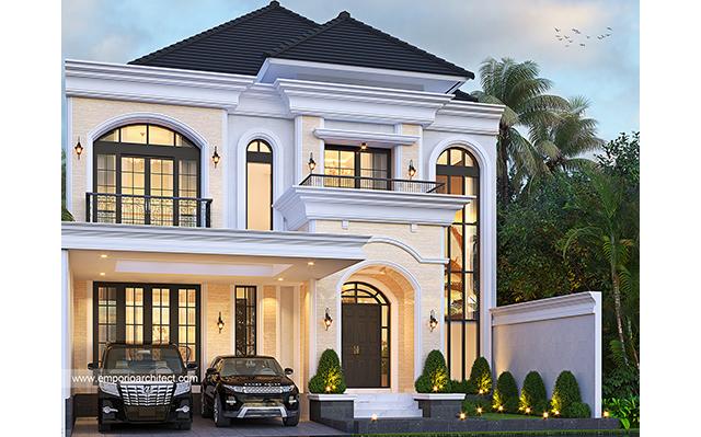 Desain Rumah Klasik 2 Lantai Ibu FNY 1425 di  Surabaya