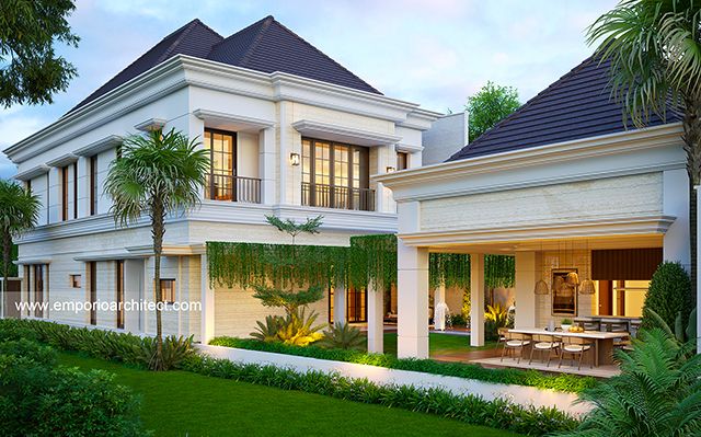 Mrs. S 1764 Classic House 2 Floors Design - Tangerang