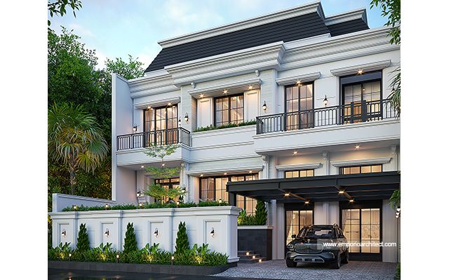 Desain Rumah Klasik 2 Lantai Bapak DVI 2111 di  Surabaya