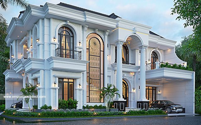 Mr. SSU 1807 Mediterranean Classic House 2 Floors Design - Sidoarjo