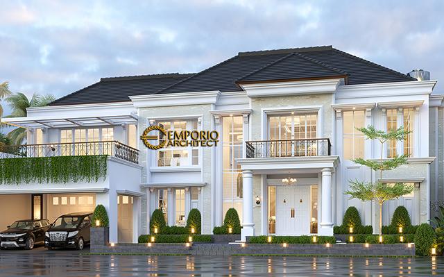Desain Rumah Klasik 2 Lantai Ibu Tanty di  Bandung, Jawa Barat