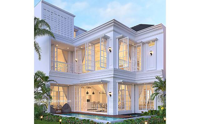 Desain Rumah Klasik 2 Lantai Bapak SPR 1459 di  Jakarta
