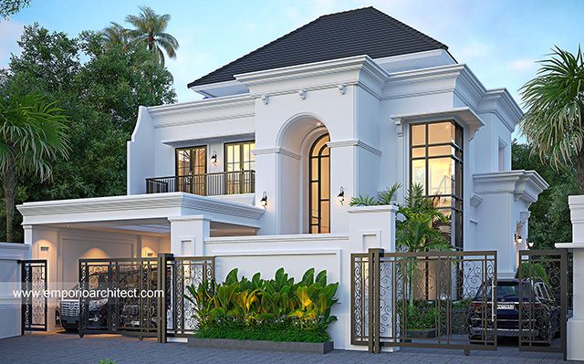 Desain Rumah Klasik 2 Lantai Bapak RBY 2055 di  Kediri, Jawa Timur