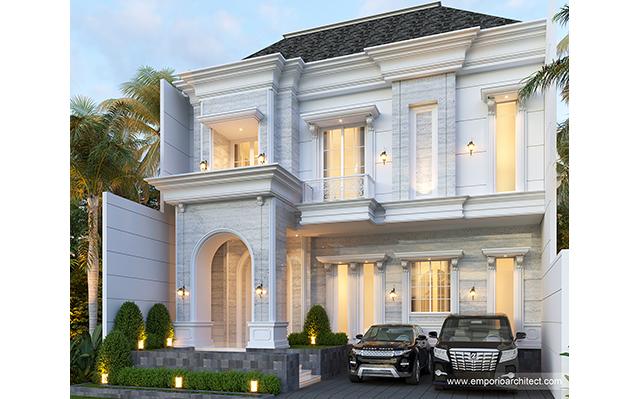 Desain Rumah Klasik 2.5 Lantai Mrs. DBY 1355 di  Jakarta
