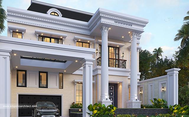 Desain Rumah Klasik 2.5 Lantai Ibu Linawati di  Surabaya