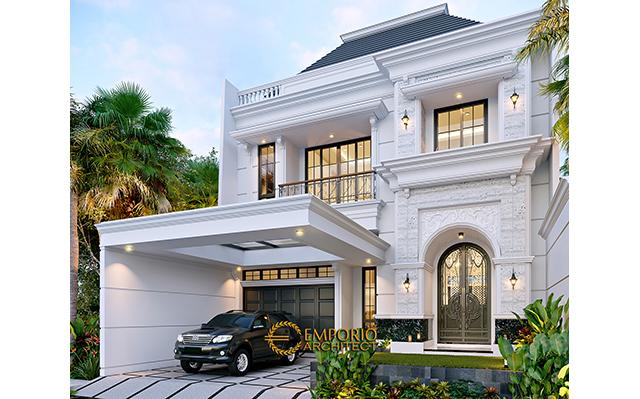 Desain Rumah Klasik 3 Lantai Ibu RN 1067 di  Jakarta Barat