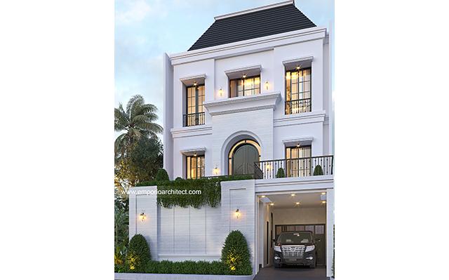 Desain Rumah Klasik 3 Lantai Ibu VNY 1358 di  PIK 2, Tangerang