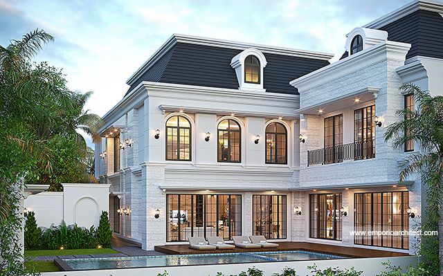Desain Rumah Mediteran 3 Lantai Ibu MRH 1808 di  Bali