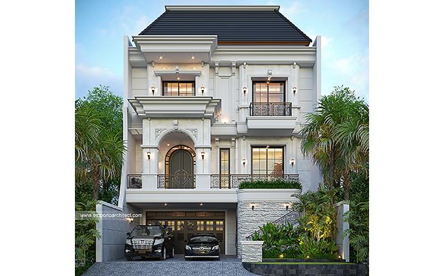 Mr. RBB 1640 Mediterranean Classic House 3 Floors Design - PIK, Jakarta Utara