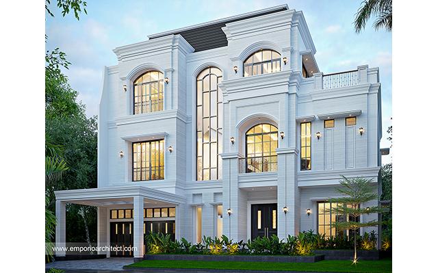 Mr. AD 1490 Type 20x25 Classic Grand Marina House 3 Floors Design - Makassar