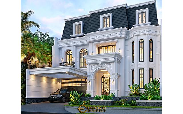 Desain Rumah Klasik 3 Lantai Mrs. M di  Jakarta Barat