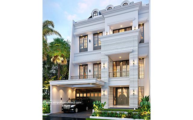 Desain Rumah Klasik 3 Lantai Bapak Jimmy di  Jakarta