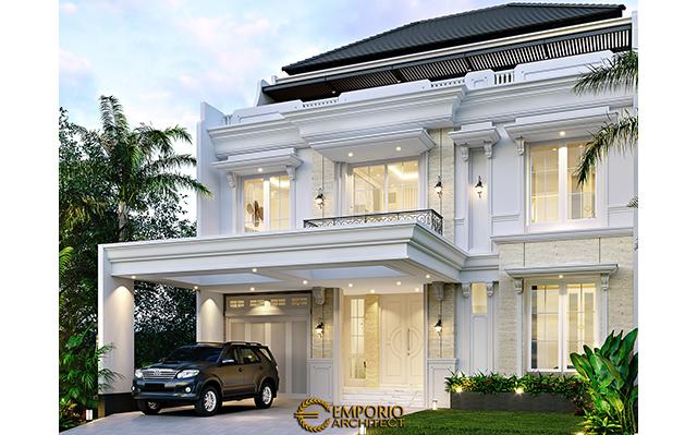 Desain Rumah Klasik 3 Lantai Bapak Astono di  Alam Sutera, Tangerang Selatan