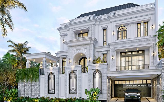 Desain Rumah Klasik 3 Lantai Bapak JD 1142 di  Jakarta Utara
