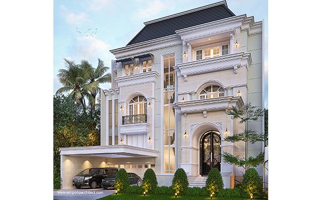 Desain Rumah Klasik 3.5 Lantai Ibu LN di  Jakarta
