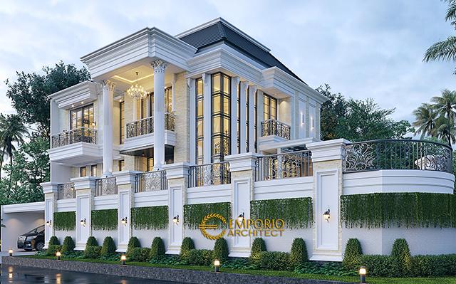 Desain Rumah Klasik 3.5 Lantai Miss Gabrielle di  Jakarta