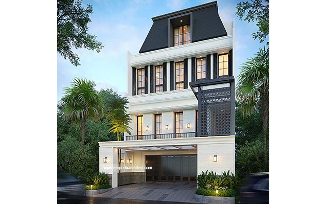 Desain Rumah Klasik 4 Lantai Ibu I 2146 di  Jakarta Barat
