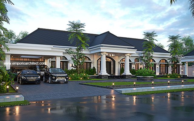 Mr. FND 1889 Classic Mediterranean House 1 Floor Design - Sumatera Utara
