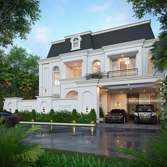 Desain Rumah Klasik Mediteran 2 Lantai Bapak RL di  Kebayoran Lama, Jakarta Selatan