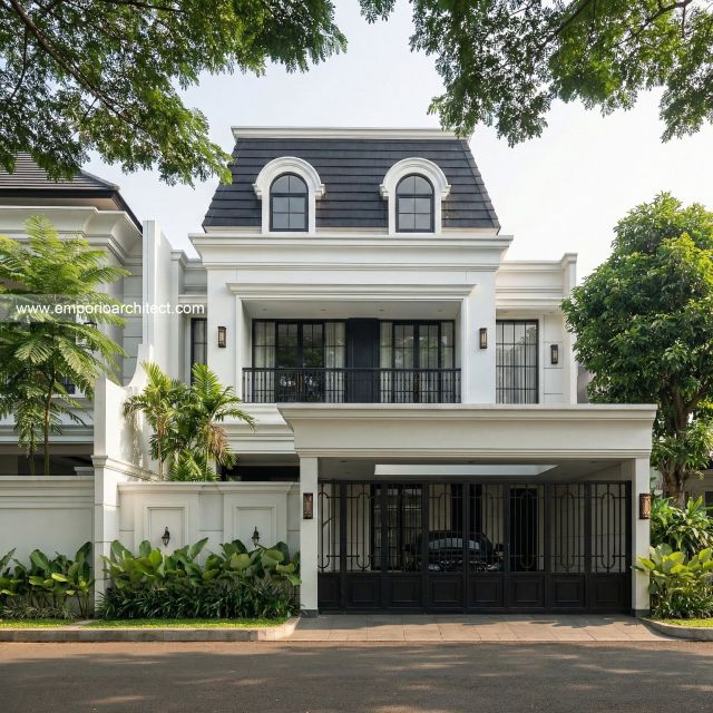 Desain Rumah Klasik Modern 2 Lantai Ibu DW dan Bapak HK 2339 di  Samarinda