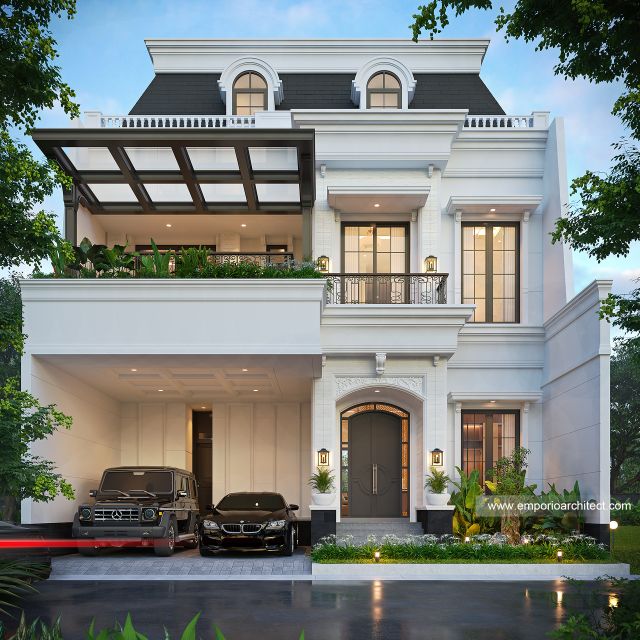 Desain Rumah Klasik Mediteran 2 Lantai Bapak RND di  Tebet, Jakarta Selatan