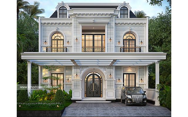 Desain Rumah Klasik Mediteran 2 Lantai Bapak HTN 1514 di  Jakarta