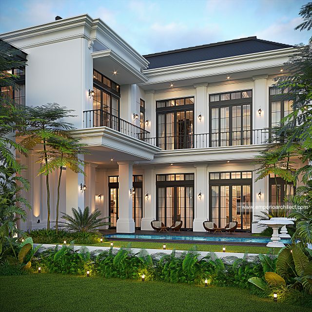 Mrs. HD Classic Mediterranean House 2 Floors Design - Banjarmasin, Kalimantan Selatan