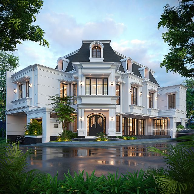 Mr. ASH Classic Mediterranean House 3 Floors Design - Sentul, Bogor
