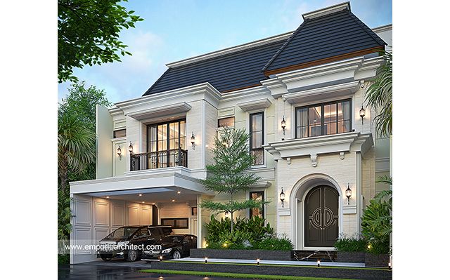 Desain Rumah Mediteran Klasik 2 Lantai Bapak AMH 1681 di  Palembang