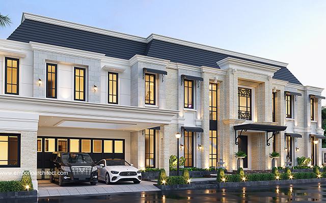 Desain Rumah Klasik Modern 2 Lantai Ibu ASY 1366 di  Cirebon
