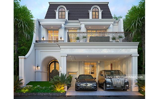 Mr. HNR 1593 Classic Modern House 2.5 Floors Design - Surabaya