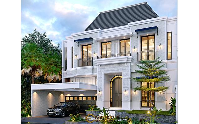 Desain Rumah Klasik Modern 2.5 Lantai Bapak Andry Sinaga di  Jakarta