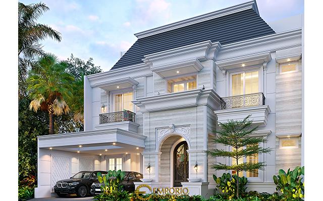 Desain Rumah Klasik Modern 3 Lantai Mr. AT di  Bekasi, Jawa Barat