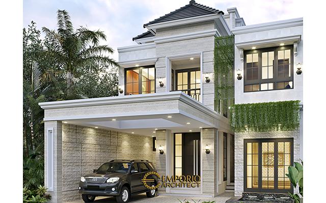 Desain Rumah Klasik Modern 3 Lantai Bapak Haryanto di  Bandung, Jawa Barat