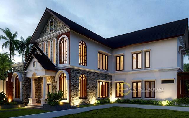 Desain Rumah American Klasik 2 Lantai di  Denpasar, Bali