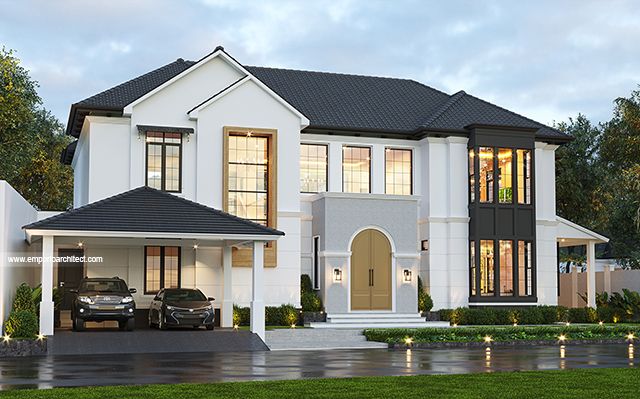 Mrs. PTC American Style House 2 Floors Design - Bogor, Jawa Barat