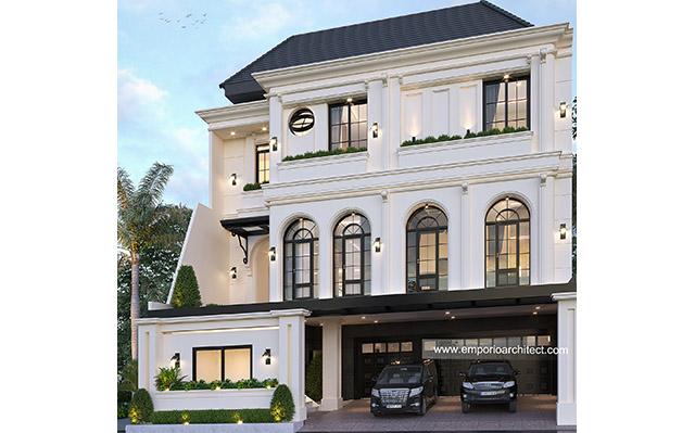 Desain Rumah Mediteran 3 Lantai Bapak Gilang Dirga dan Ibu Adiezty Fersa di  Bekasi, Jawa Barat