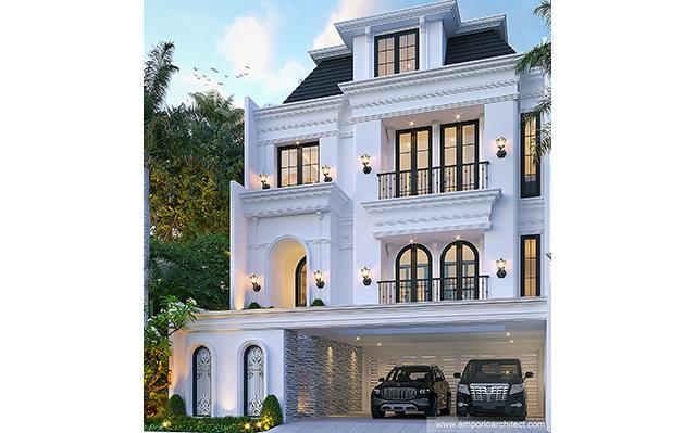 Mrs. TN V 1413 Mediterranean House 4 Floors Design - Jakarta Selatan