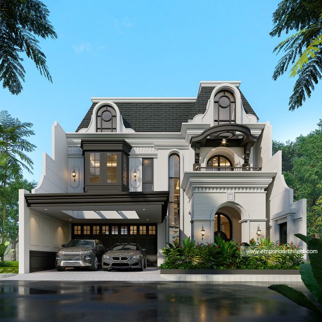 Desain Rumah Mediteran Klasik 2 Lantai Bapak BT di  Ponorogo, Jawa Timur