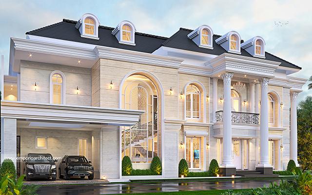 Desain Rumah Mediteran Klasik 2.5 Lantai Mrs. DYA 1273 di  Philippines