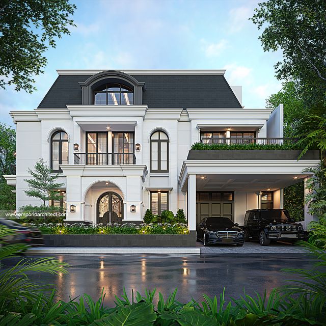 Mr. IKR Mediterranean Classic House 3 Floors Design - Jakarta