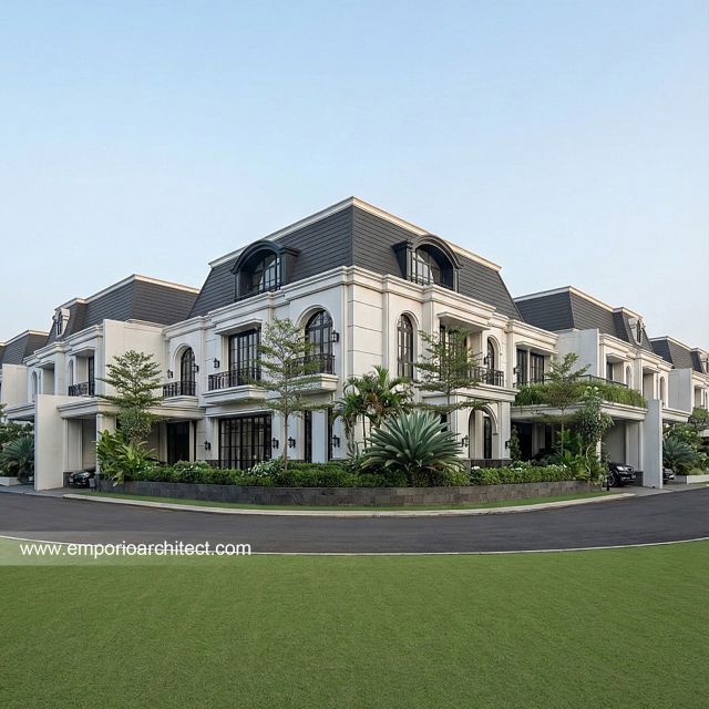 Desain Rumah Mediteran Klasik 3 Lantai Bapak IKR 2249 di  Jakarta