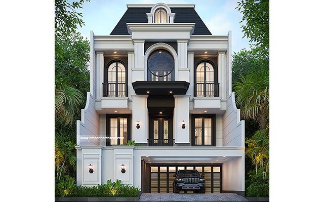Desain Rumah Mediteran Klasik 3 Lantai Ibu TN IX 2154 di  Jakarta Selatan