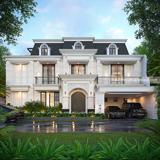 Mr. A Mediterranean Classic House 3 Floors Design - Semarang